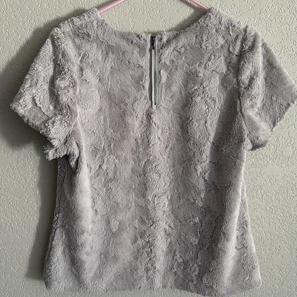 Anthropologie Leifsdottir Faux Fur Top Large short-sleeve - Picture 6 of 9